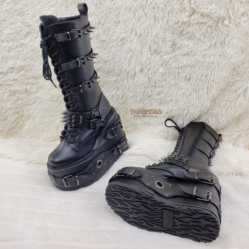 Swing 327 Knee High Platform Goth Punk Rock Boots Swing RESTOCKED - Picture 8 of 16